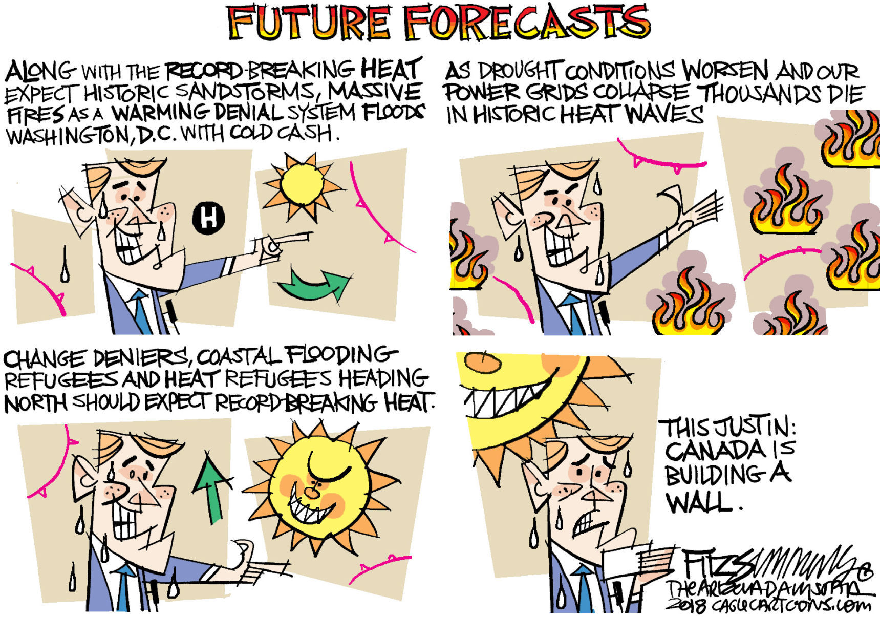 Daily Fitz Cartoon: Warming